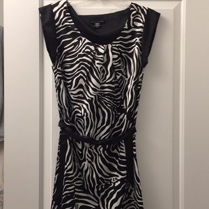 Apostrophe zebra print dress